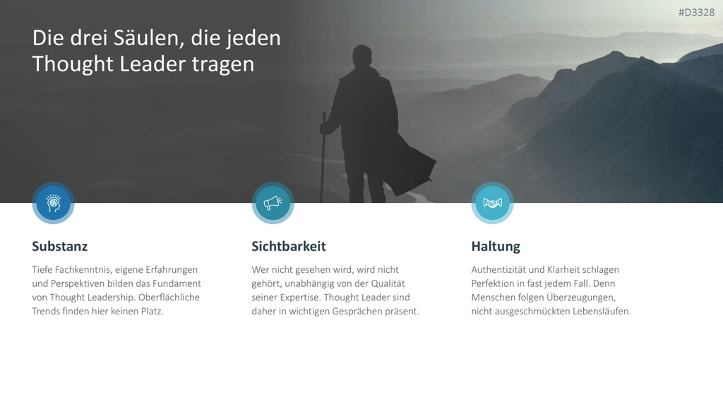 Personal Branding / Thought Leadership PowerPoint-Vorlage