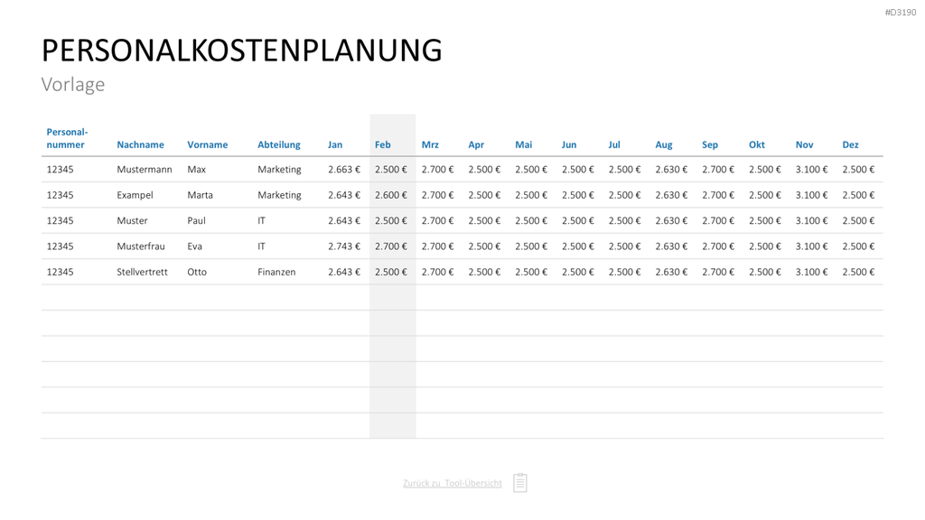 Personalmanagement-Toolbox PowerPoint-Vorlage