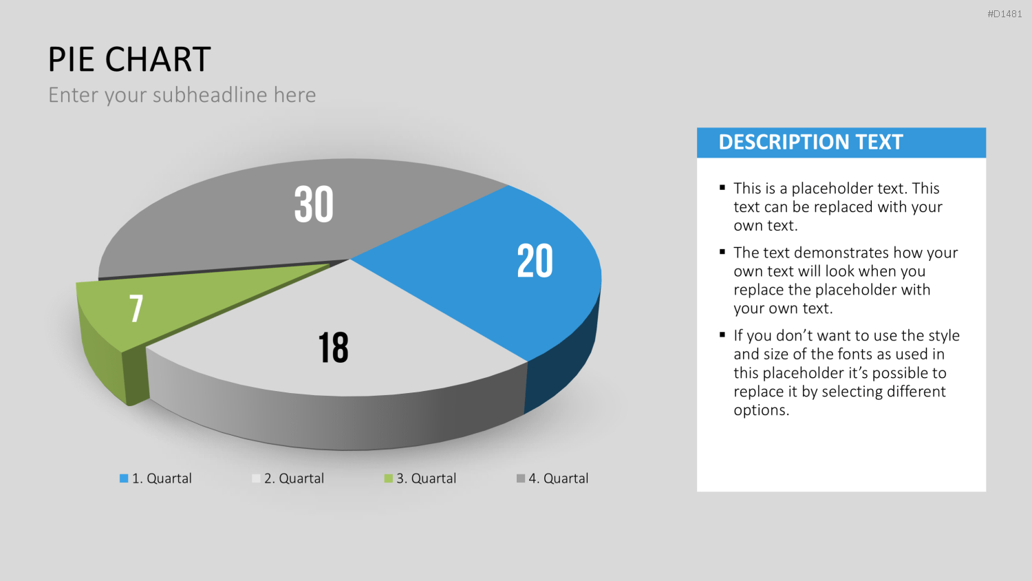 Kuchendiagramm-Toolbox PowerPoint-Vorlage