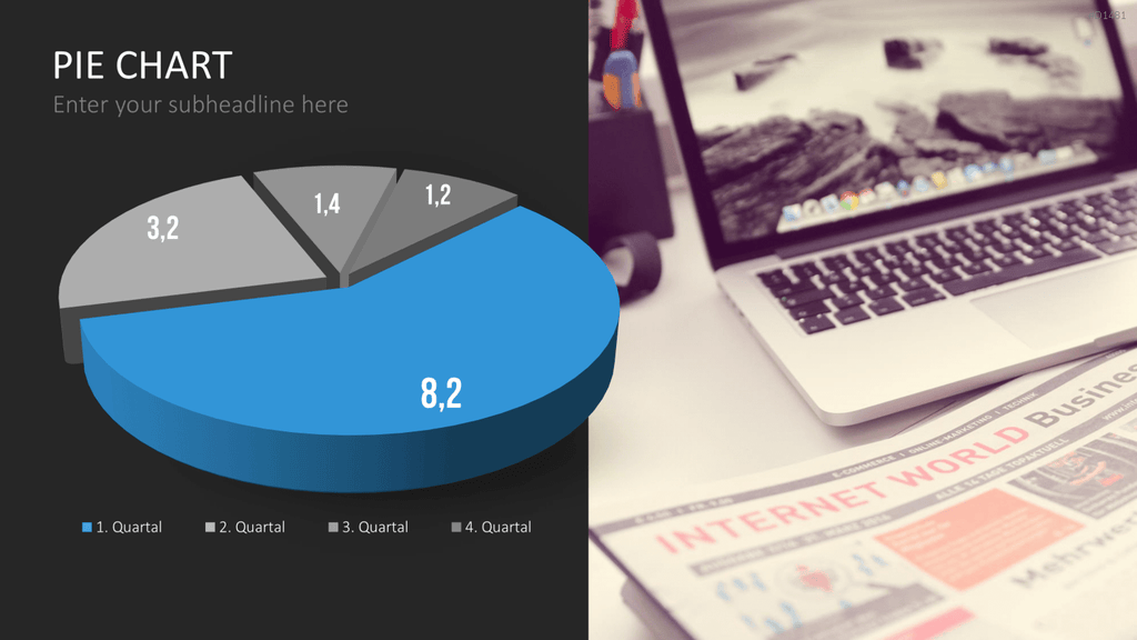 Kuchendiagramm-Toolbox PowerPoint-Vorlage