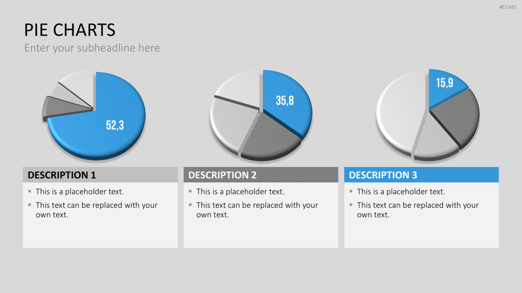 Kuchendiagramm-Toolbox PowerPoint-Vorlage