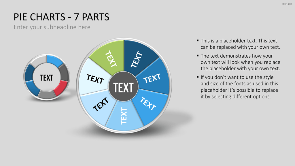 Kuchendiagramm-Toolbox PowerPoint-Vorlage