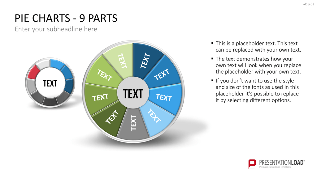 Kuchendiagramm-Toolbox PowerPoint-Vorlage