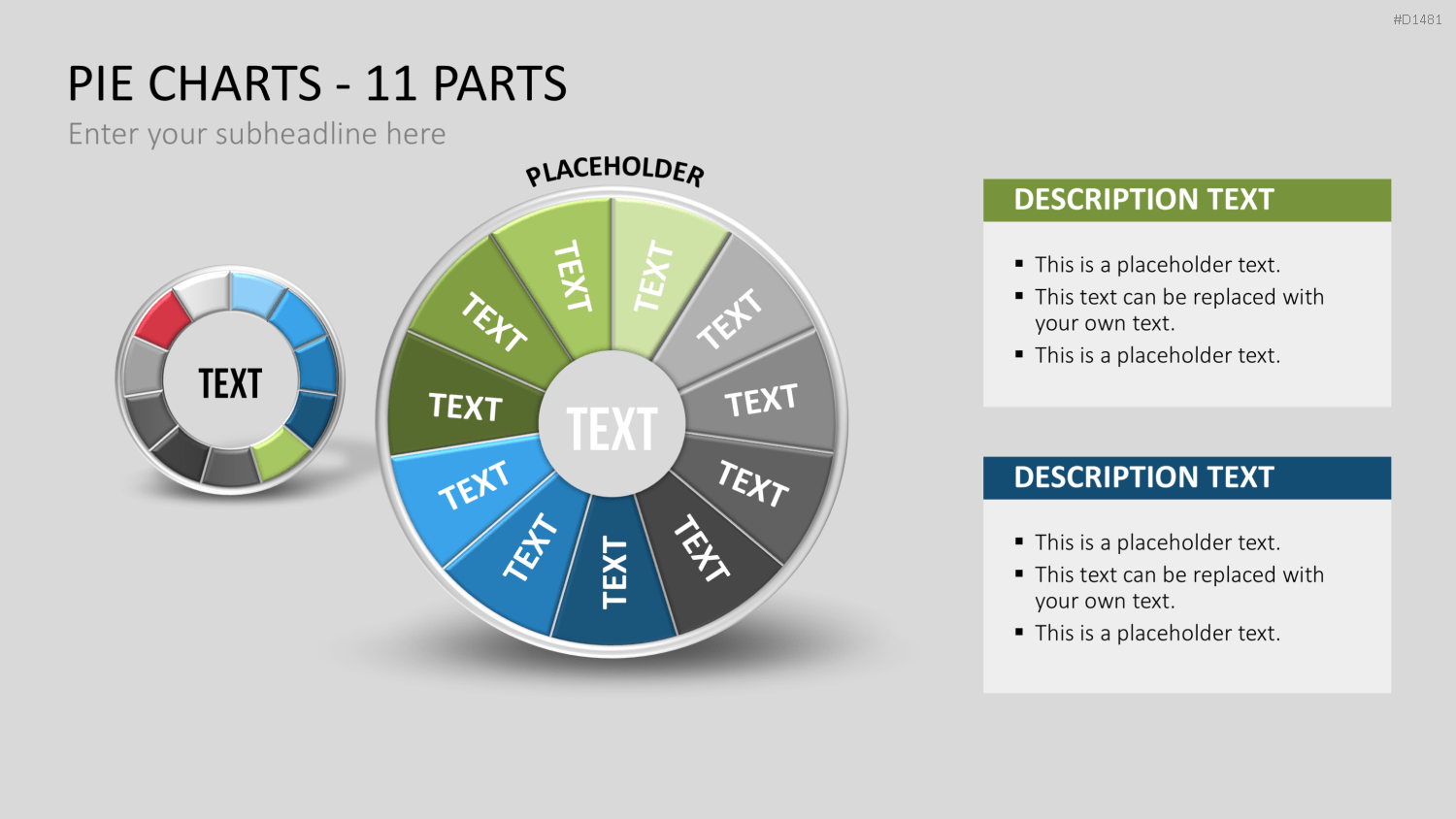 Kuchendiagramm-Toolbox PowerPoint-Vorlage