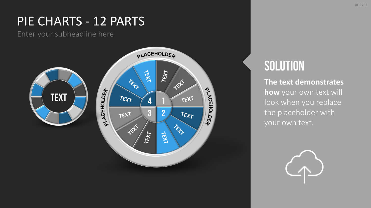 Kuchendiagramm-Toolbox PowerPoint-Vorlage