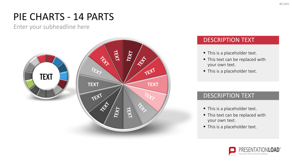 Kuchendiagramm-Toolbox PowerPoint-Vorlage