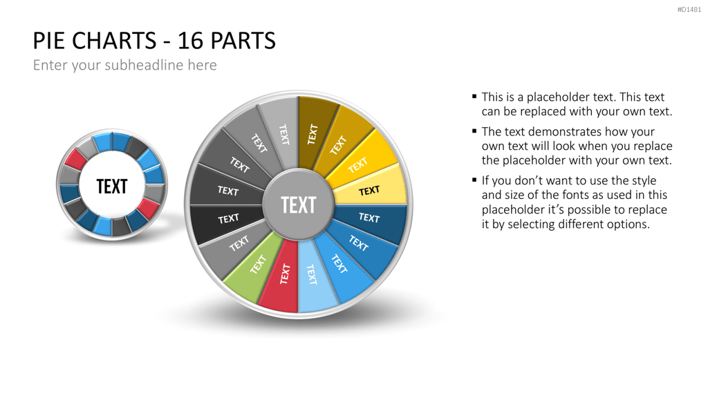 Kuchendiagramm-Toolbox PowerPoint-Vorlage