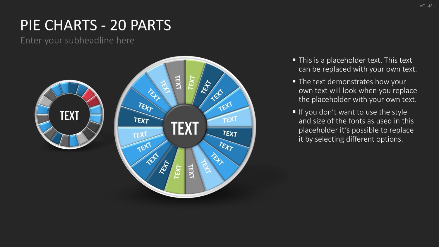 Kuchendiagramm-Toolbox PowerPoint-Vorlage