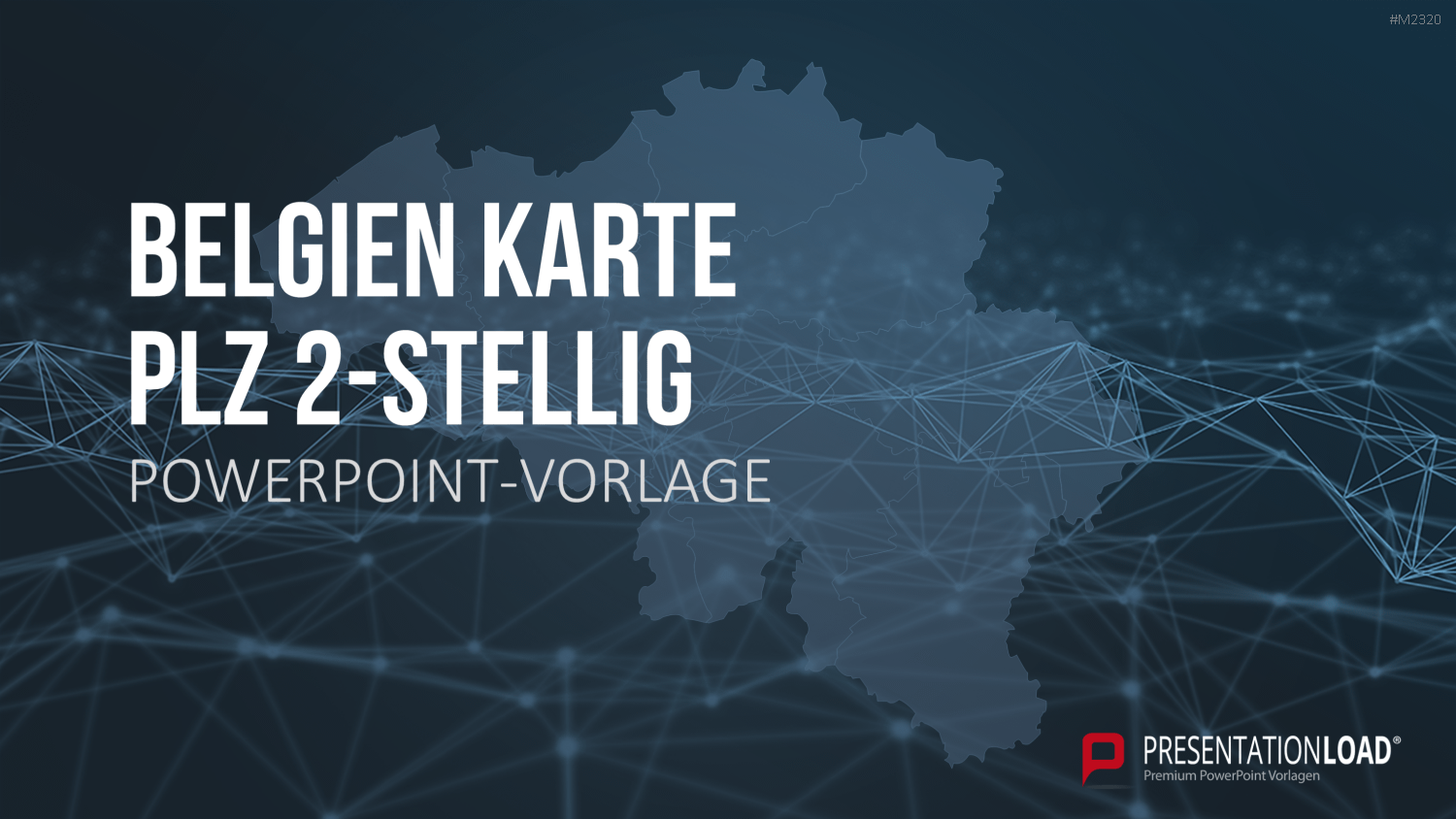 Belgien - PLZ (2-stellig) PowerPoint-Vorlage