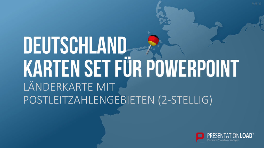 Deutschland - PLZ (2-stellig) PowerPoint-Vorlage