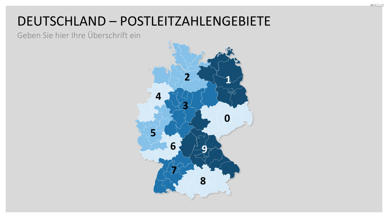Deutschland - PLZ (2-stellig) PowerPoint-Vorlage