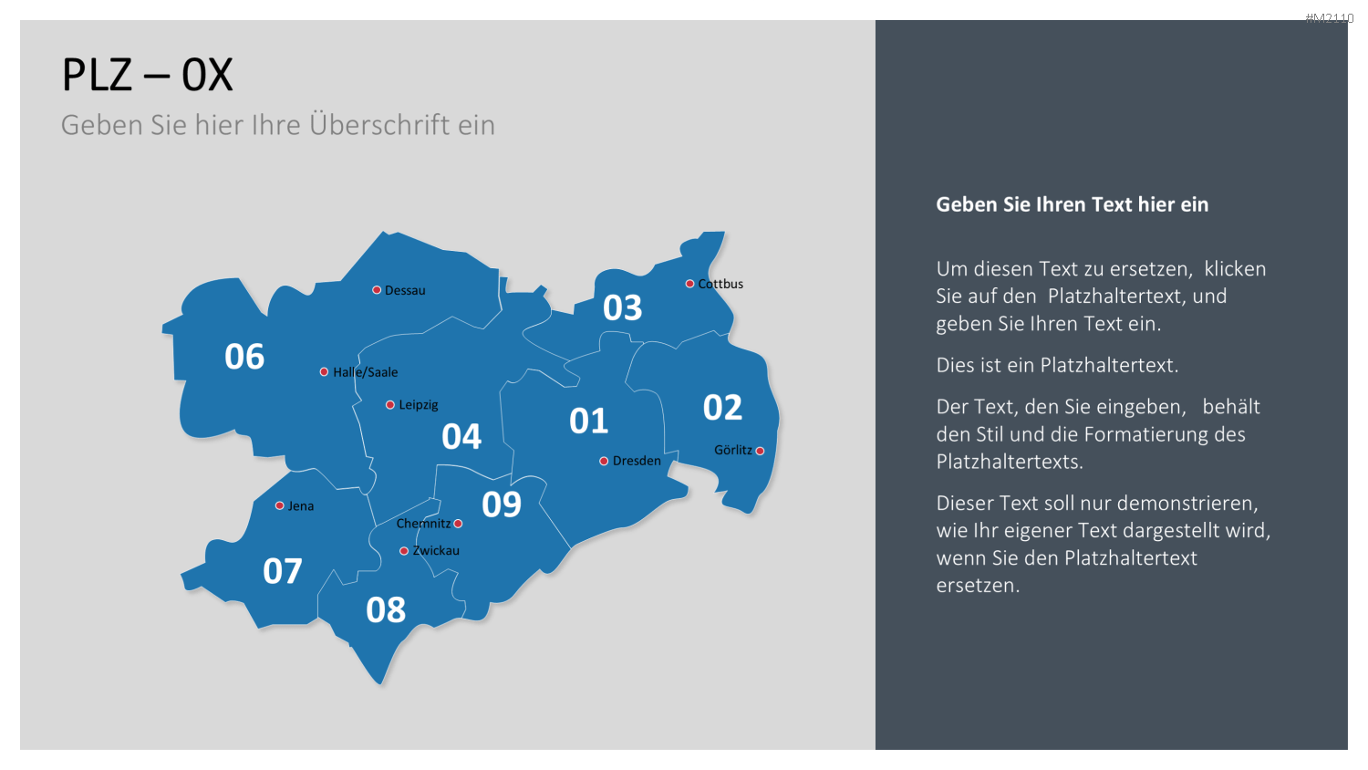Deutschland - PLZ (2-stellig) PowerPoint-Vorlage