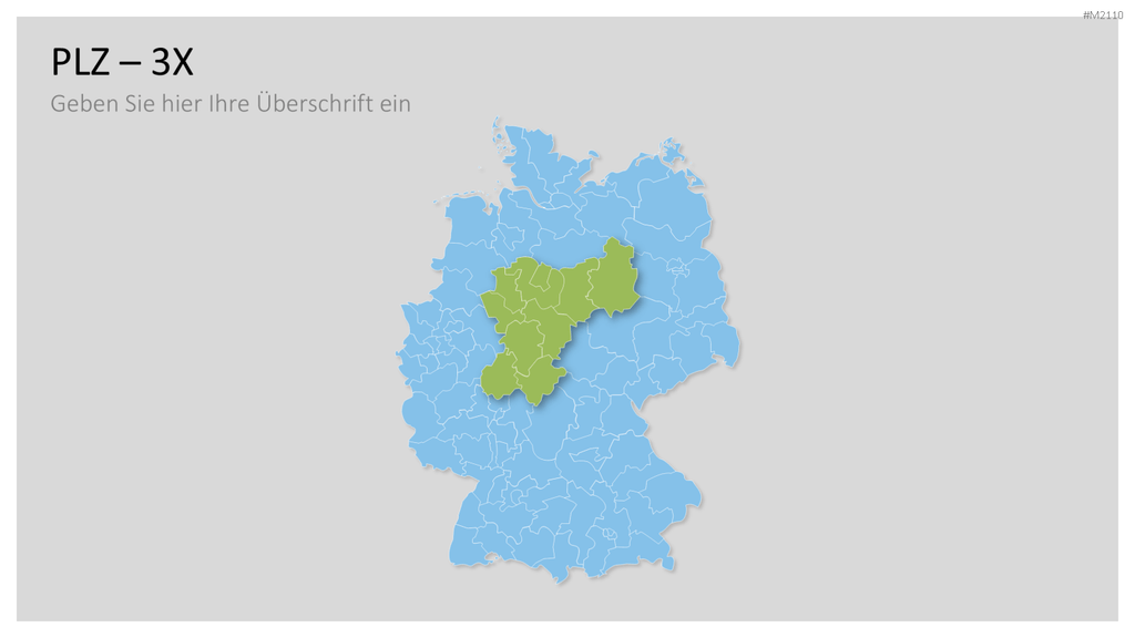 Deutschland - PLZ (2-stellig) PowerPoint-Vorlage