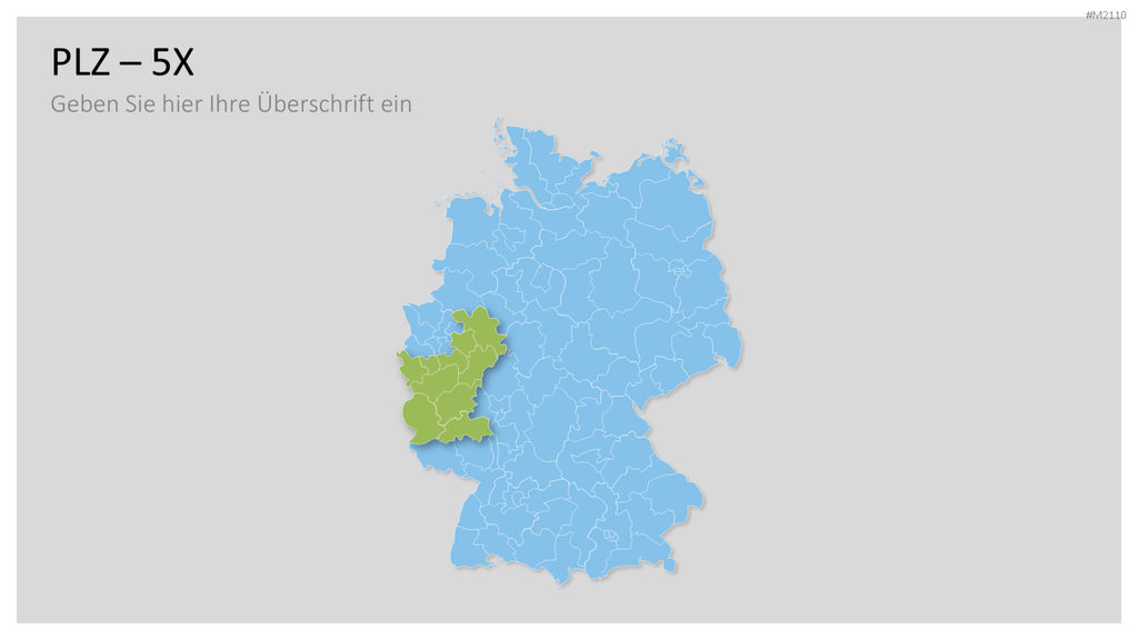 Deutschland - PLZ (2-stellig) PowerPoint-Vorlage