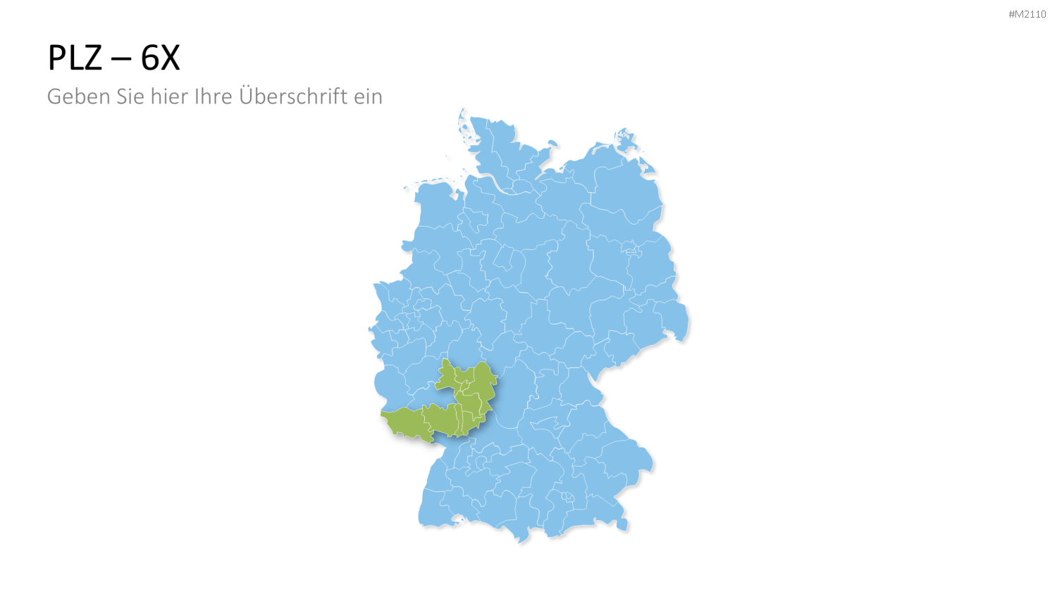 Deutschland - PLZ (2-stellig) PowerPoint-Vorlage