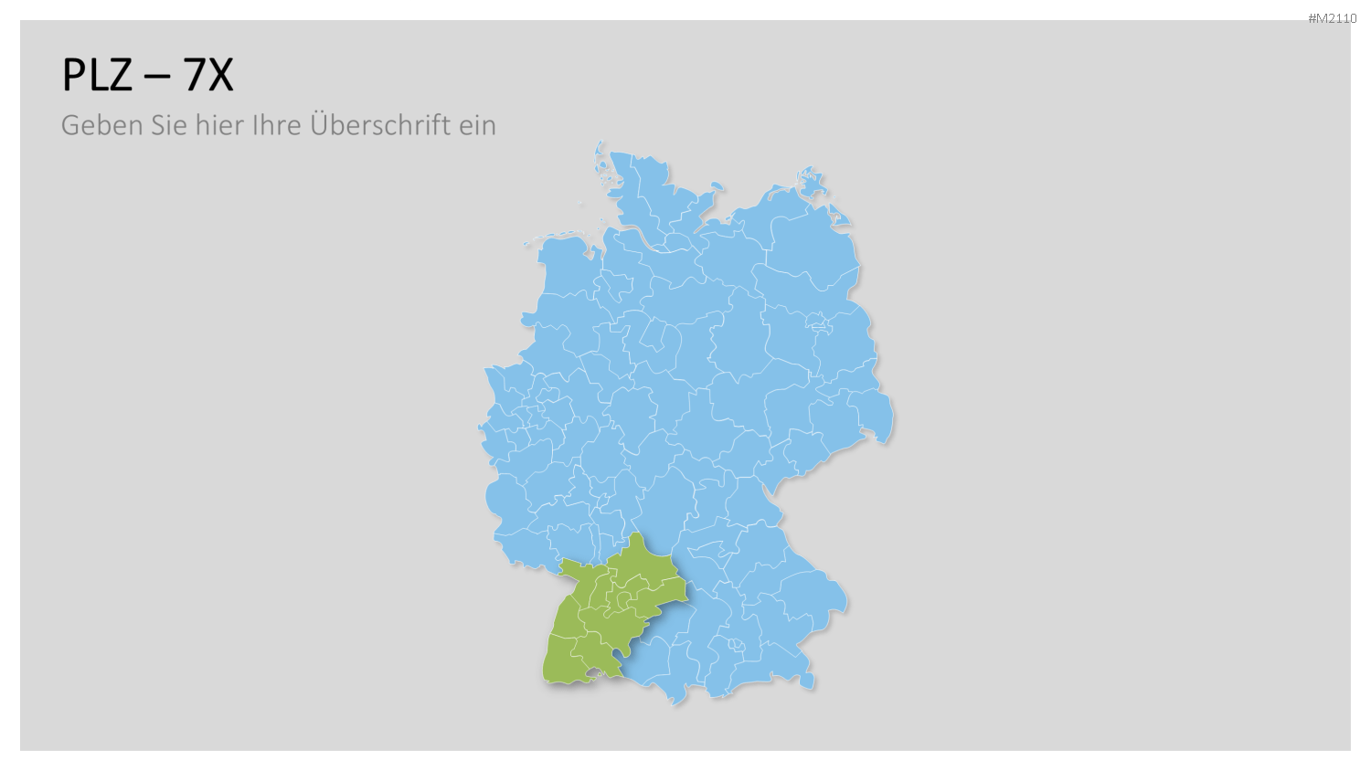 Deutschland - PLZ (2-stellig) PowerPoint-Vorlage