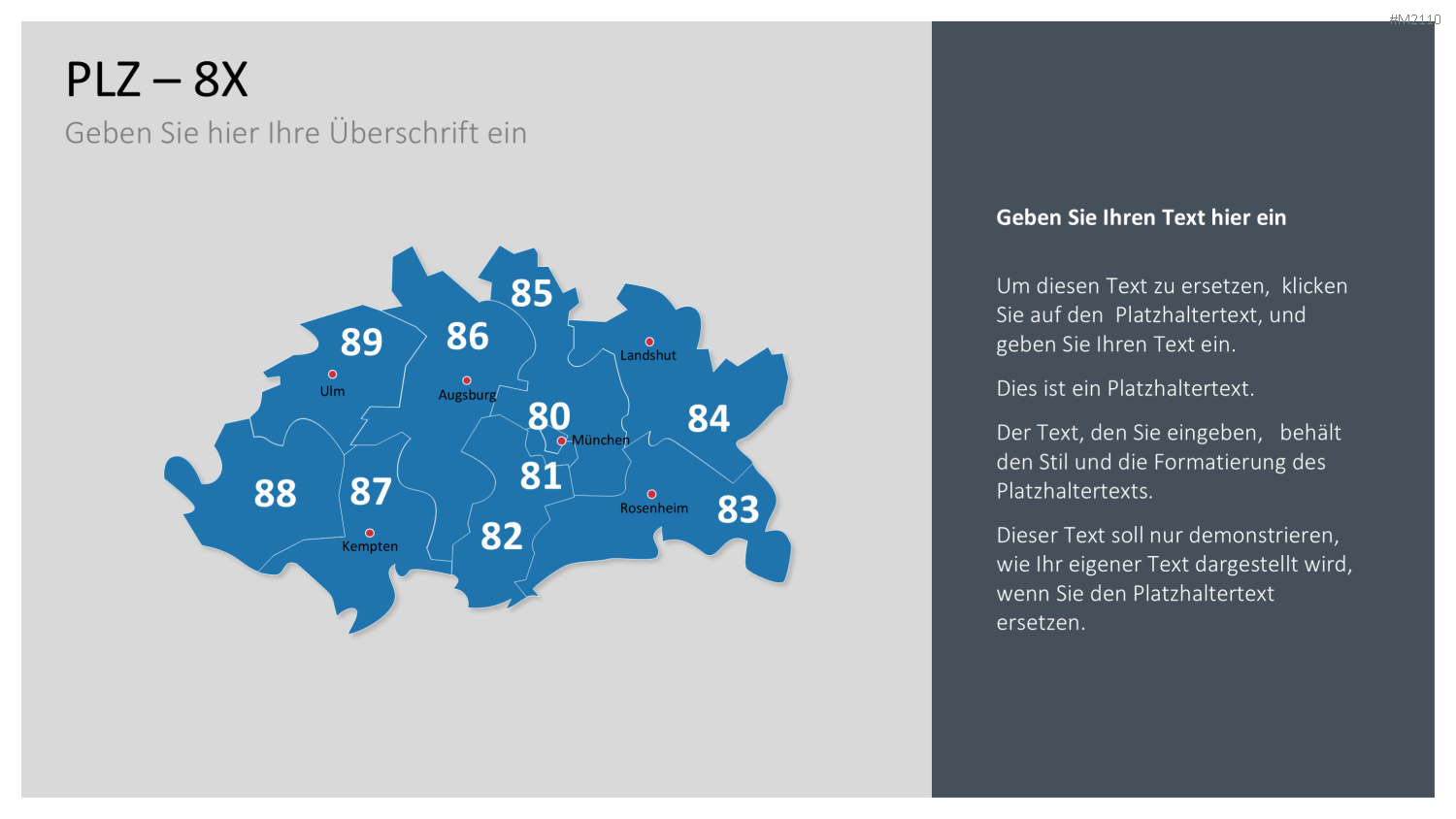 Deutschland - PLZ (2-stellig) PowerPoint-Vorlage