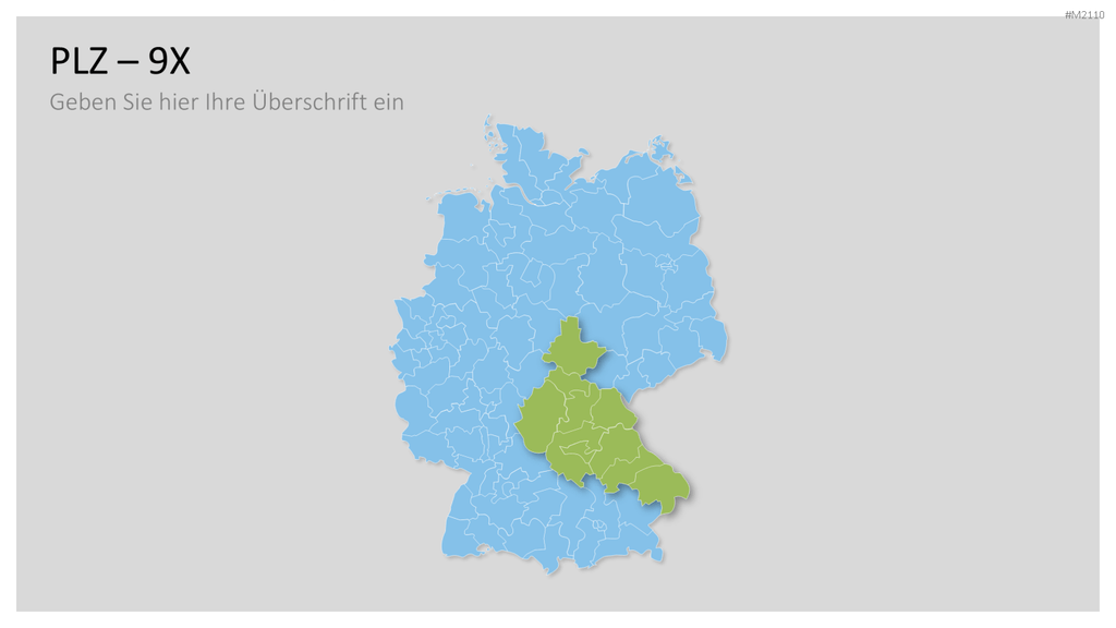 Deutschland - PLZ (2-stellig) PowerPoint-Vorlage