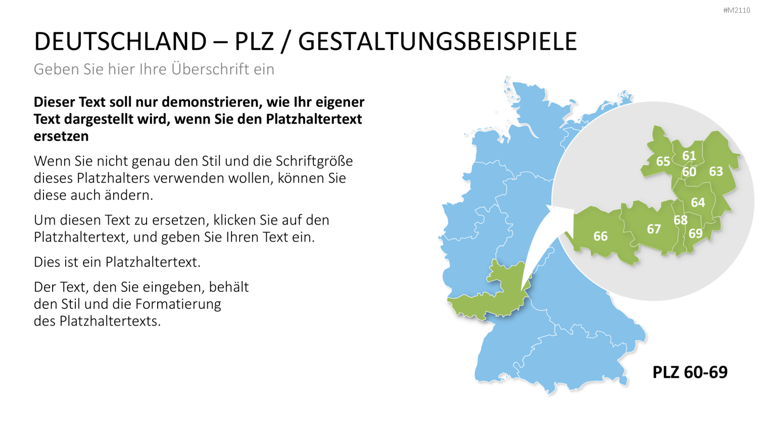 Deutschland - PLZ (2-stellig) PowerPoint-Vorlage