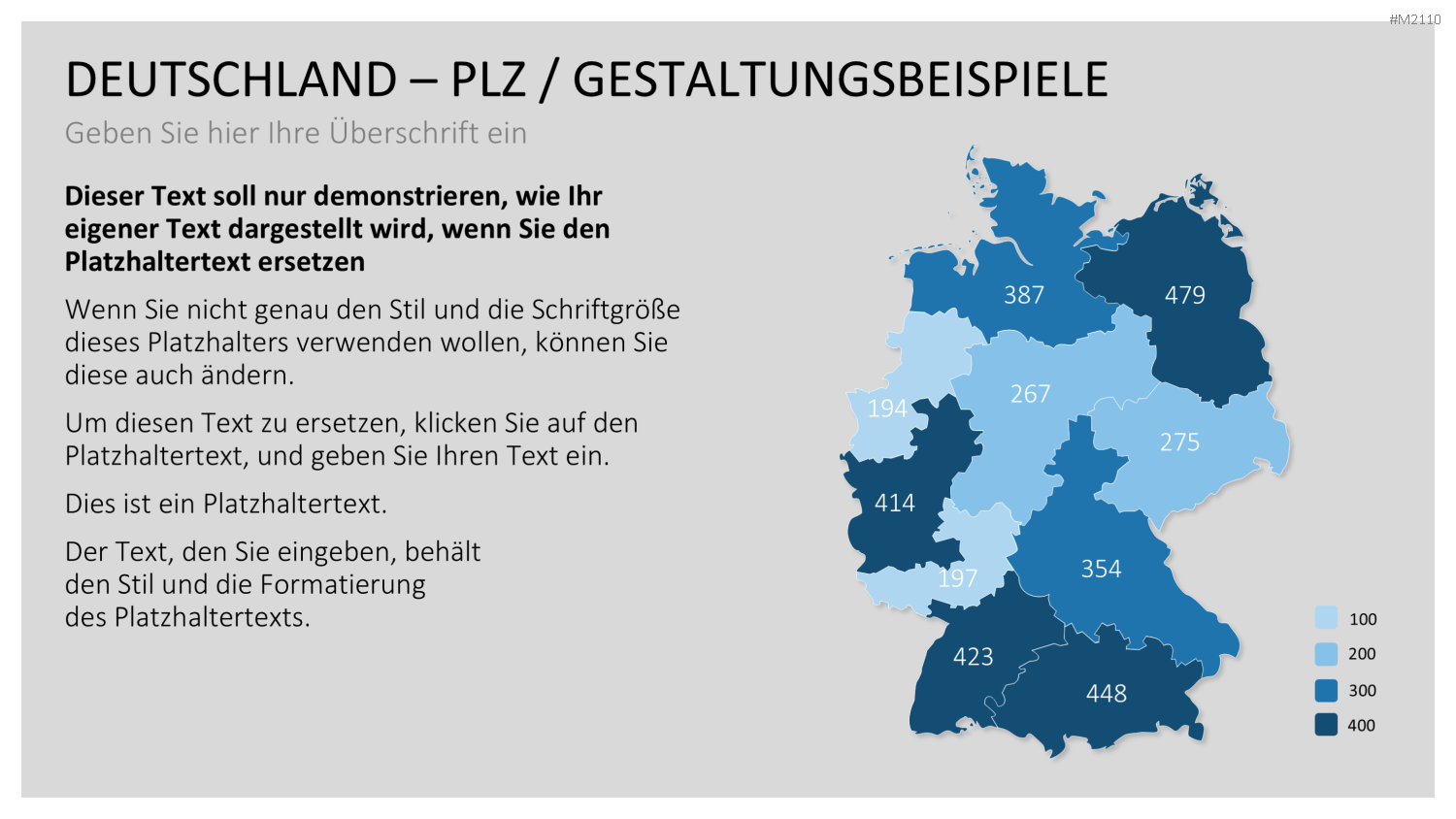 Deutschland - PLZ (2-stellig) PowerPoint-Vorlage