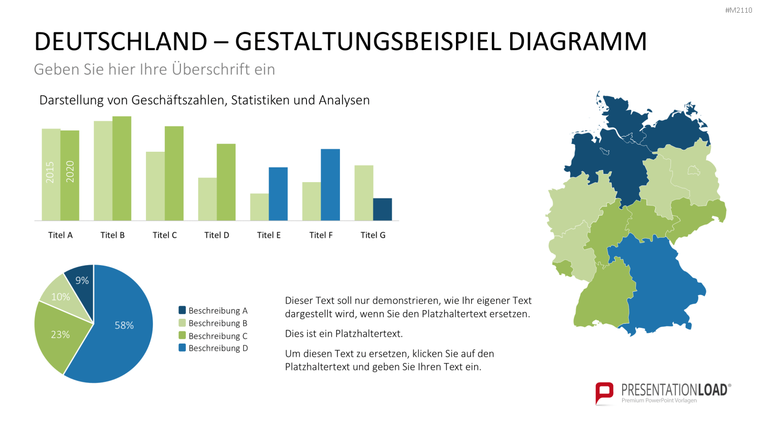 Deutschland - PLZ (2-stellig) PowerPoint-Vorlage