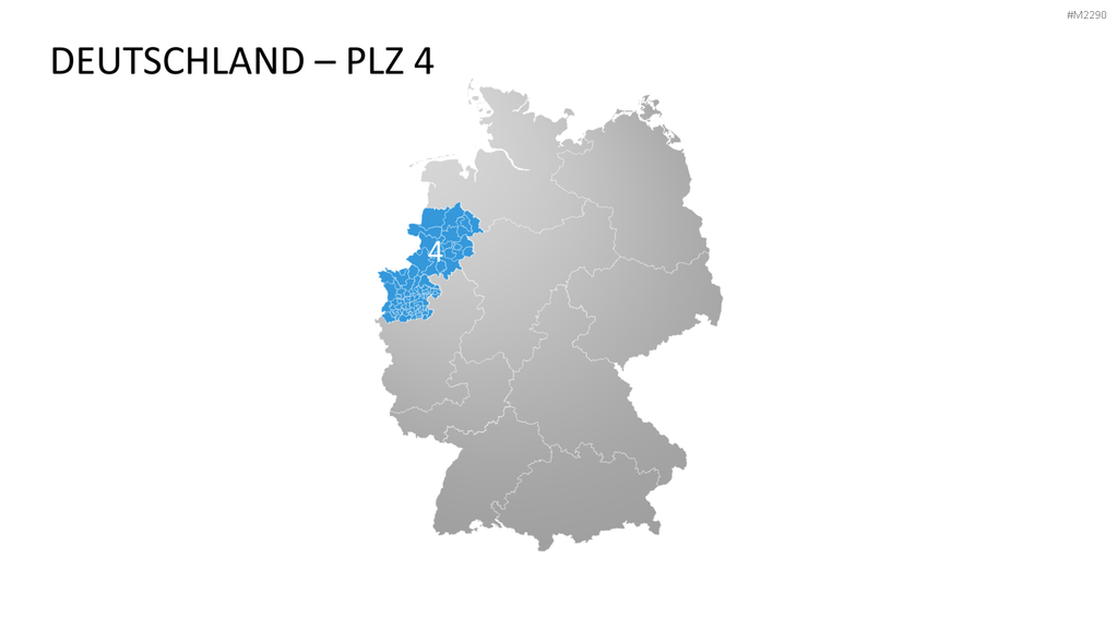 Deutschland - PLZ (3-stellig) PowerPoint-Vorlage