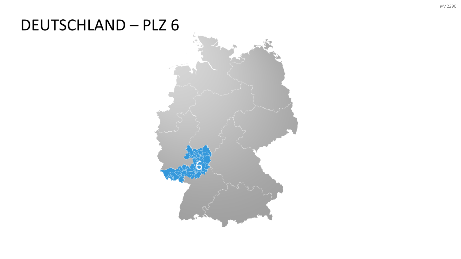 Deutschland - PLZ (3-stellig) PowerPoint-Vorlage
