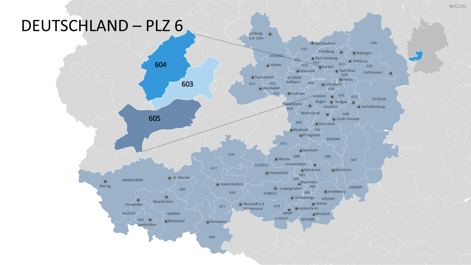 Deutschland - PLZ (3-stellig) PowerPoint-Vorlage