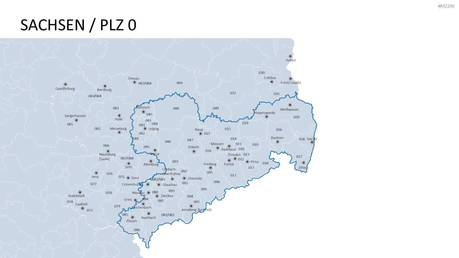 Deutschland - PLZ (3-stellig) PowerPoint-Vorlage