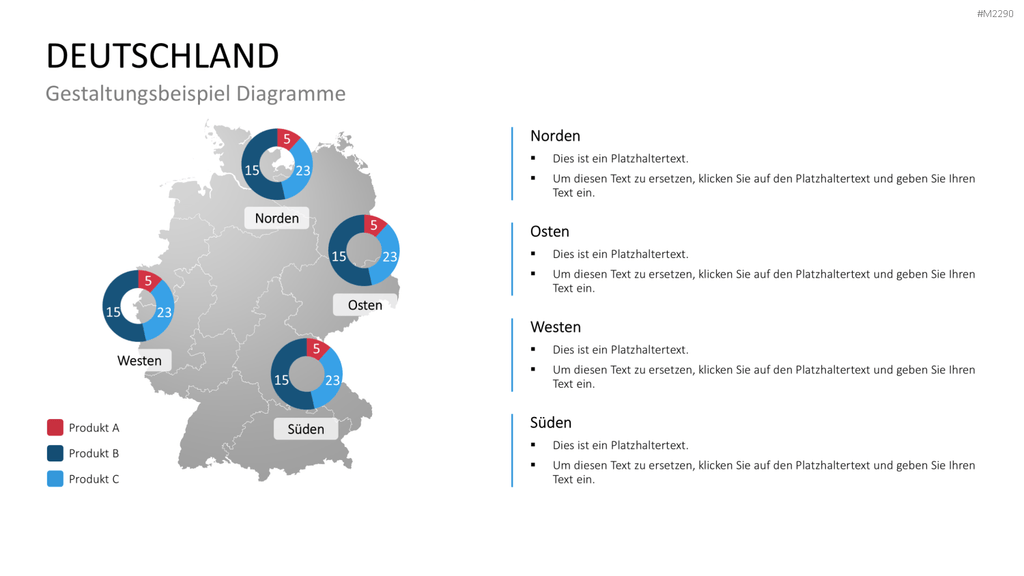 Deutschland - PLZ (3-stellig) PowerPoint-Vorlage