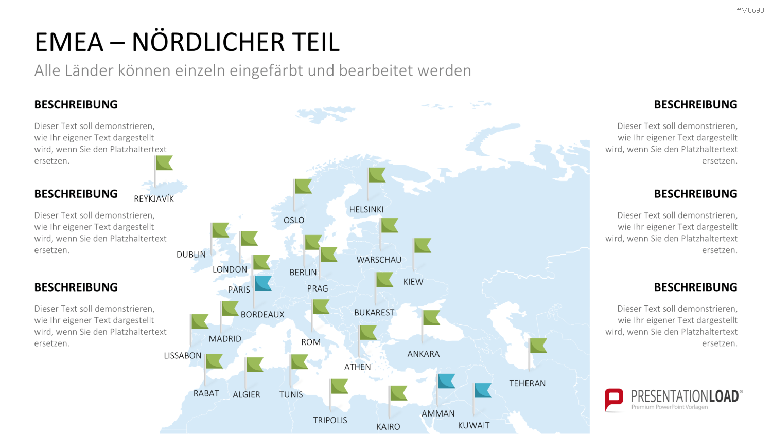 EMEA Region PowerPoint-Vorlage