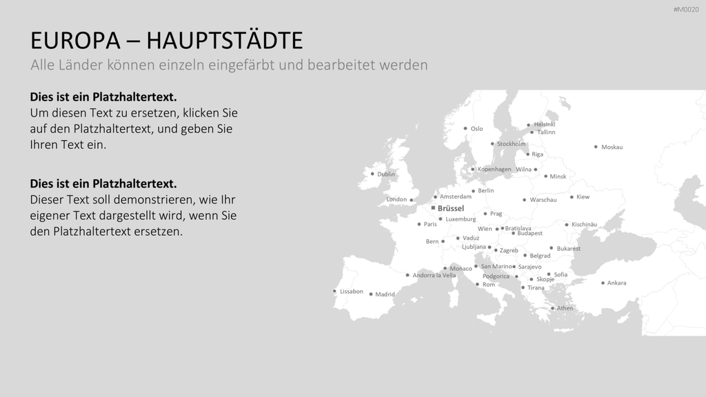 Europakarte / PowerPoint-Landkarte