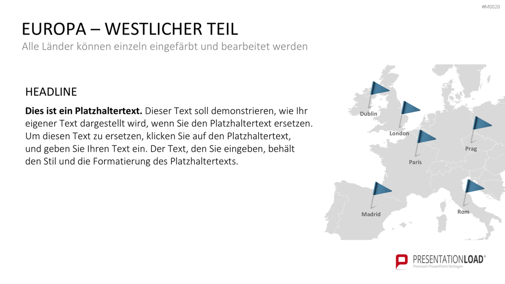 Europakarte / PowerPoint-Landkarte
