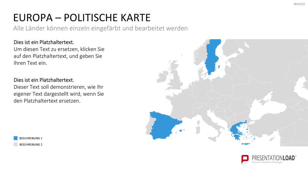 Europakarte / PowerPoint-Landkarte