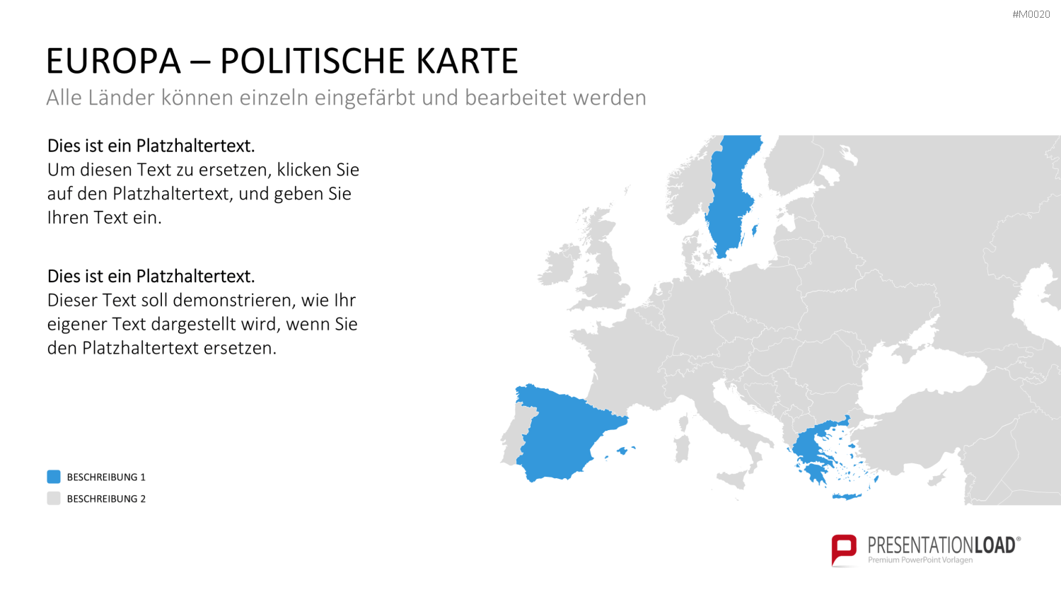 Europakarte / PowerPoint-Landkarte