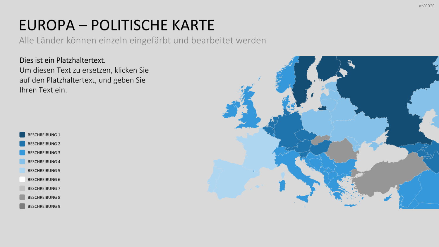 Europakarte / PowerPoint-Landkarte
