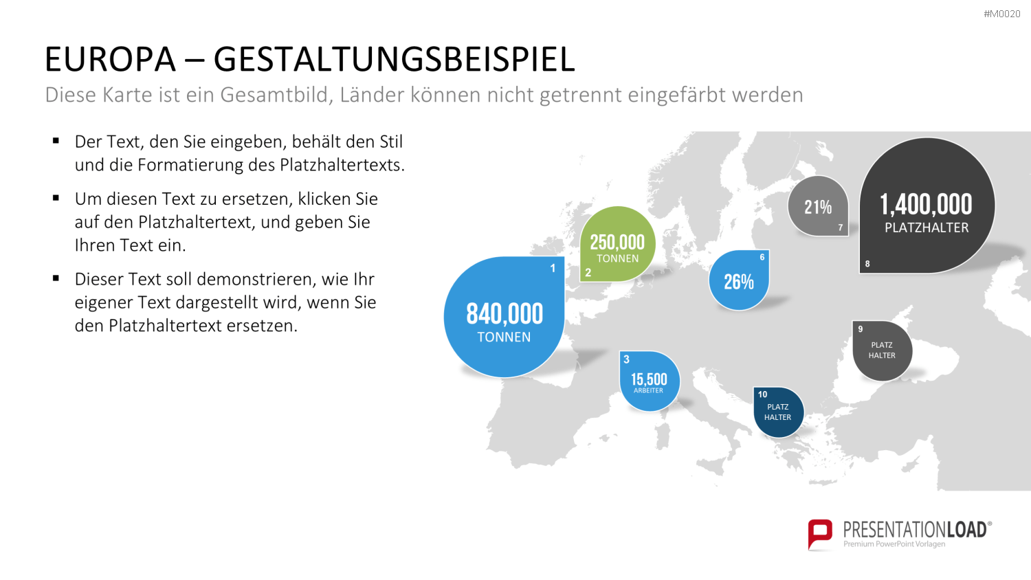 Europakarte / PowerPoint-Landkarte