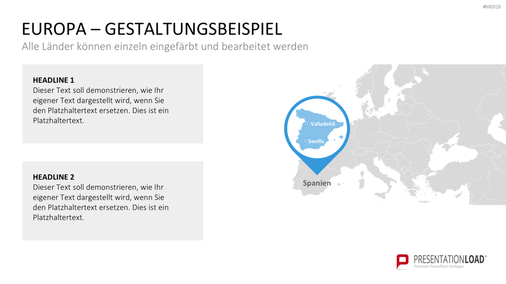 Europakarte / PowerPoint-Landkarte