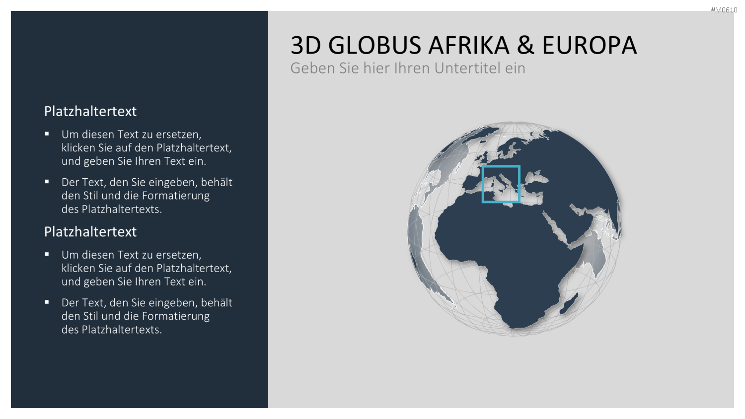 Globus-Set - Konturen PowerPoint-Vorlage