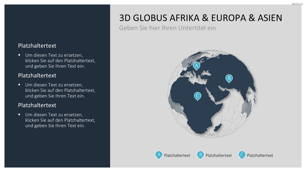Globus-Set - Konturen PowerPoint-Vorlage