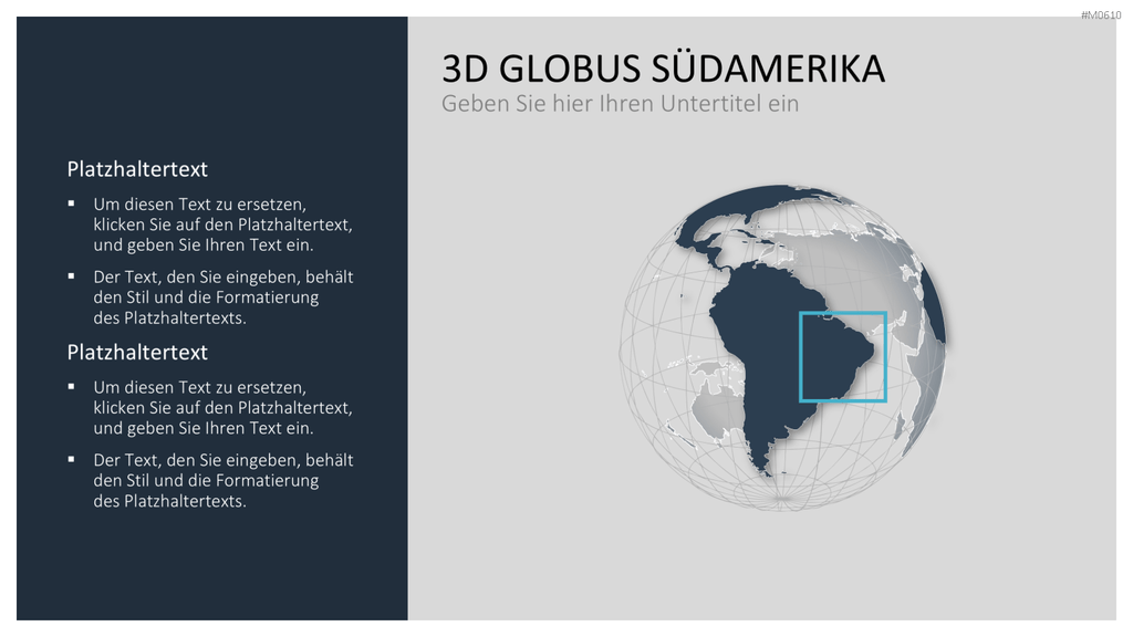 Globus-Set - Konturen PowerPoint-Vorlage