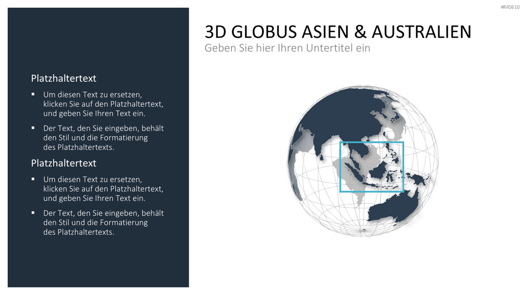 Globus-Set - Konturen PowerPoint-Vorlage