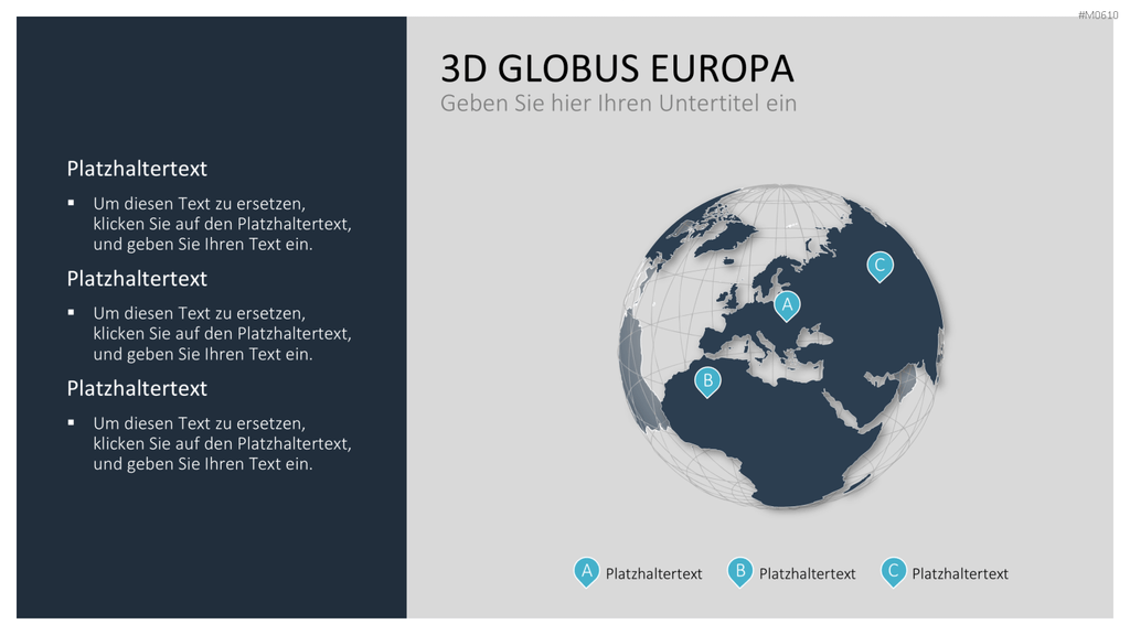 Globus-Set - Konturen PowerPoint-Vorlage