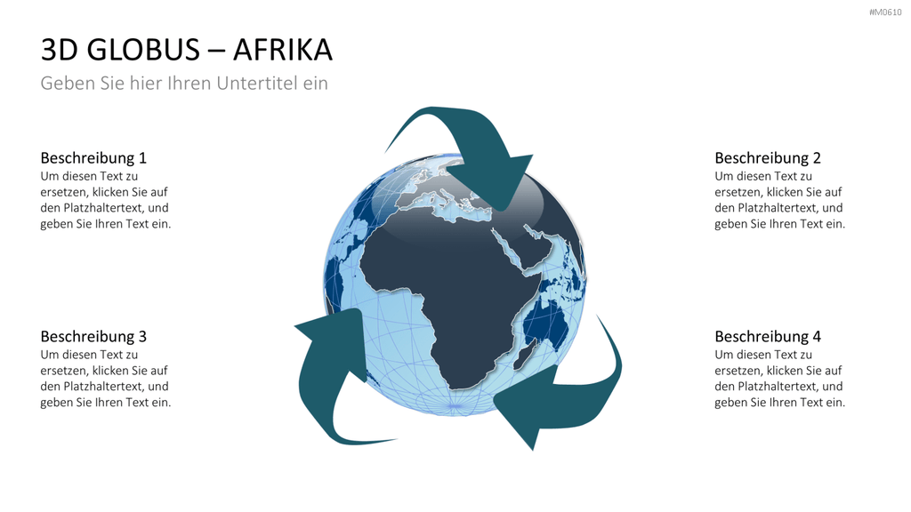 Globus-Set - Konturen PowerPoint-Vorlage