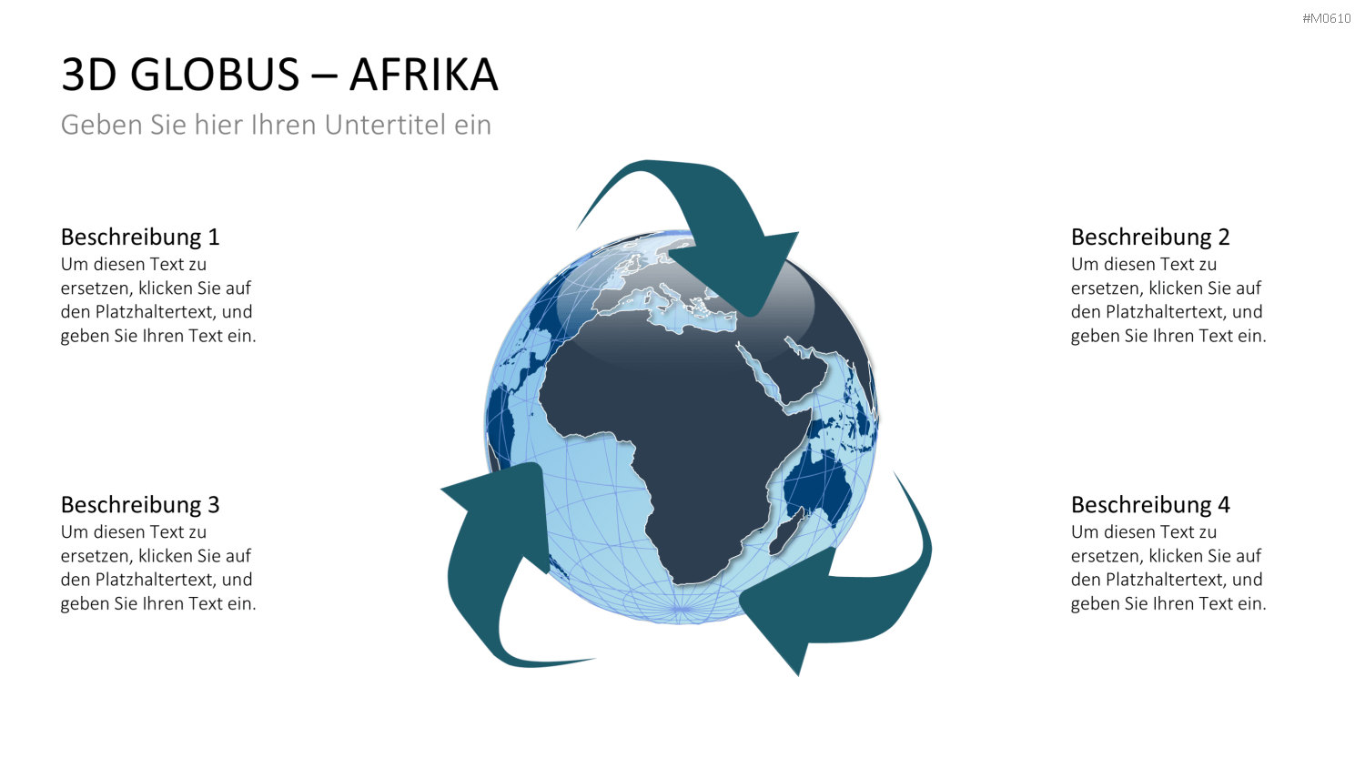 Globus-Set - Konturen PowerPoint-Vorlage