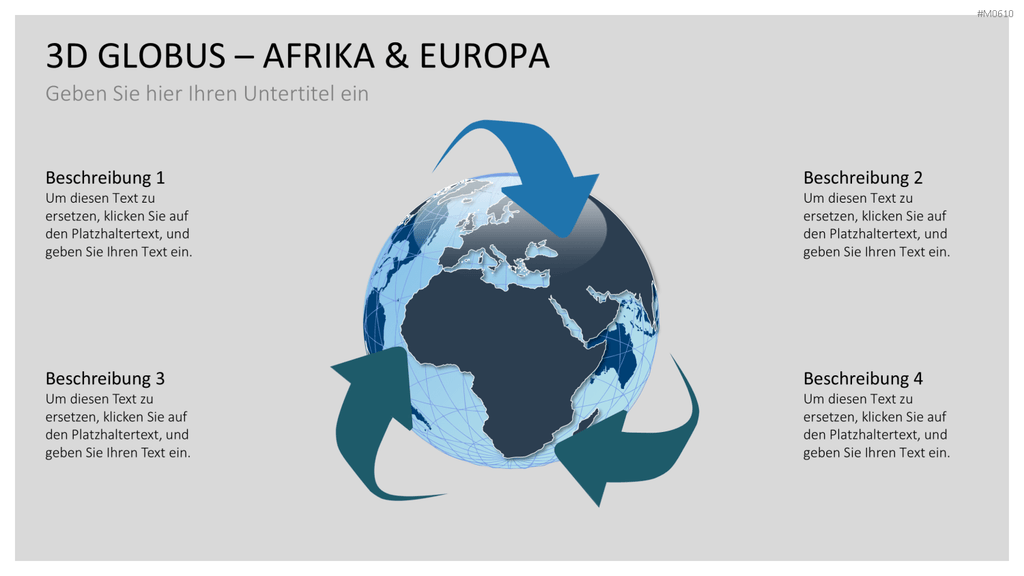 Globus-Set - Konturen PowerPoint-Vorlage