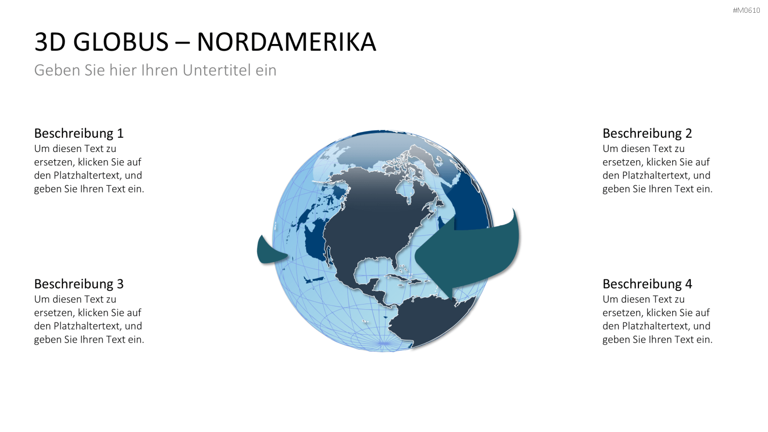 Globus-Set - Konturen PowerPoint-Vorlage