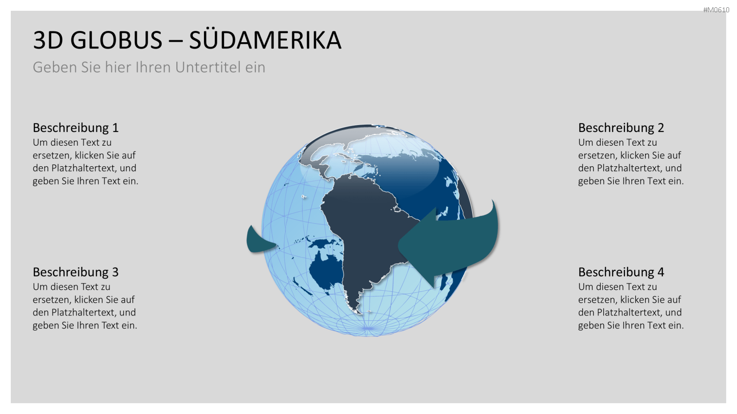 Globus-Set - Konturen PowerPoint-Vorlage