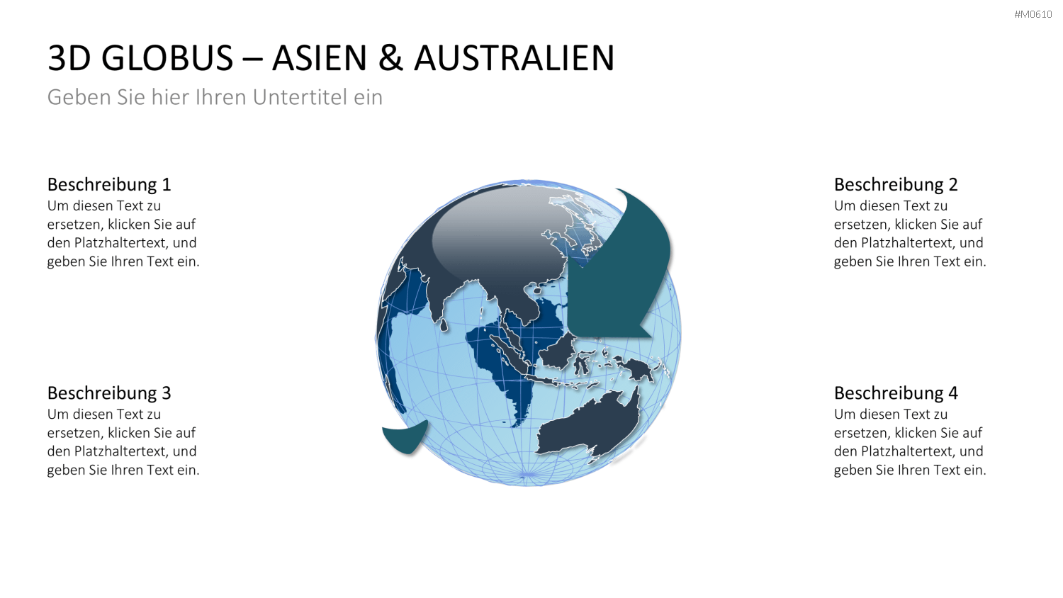 Globus-Set - Konturen PowerPoint-Vorlage