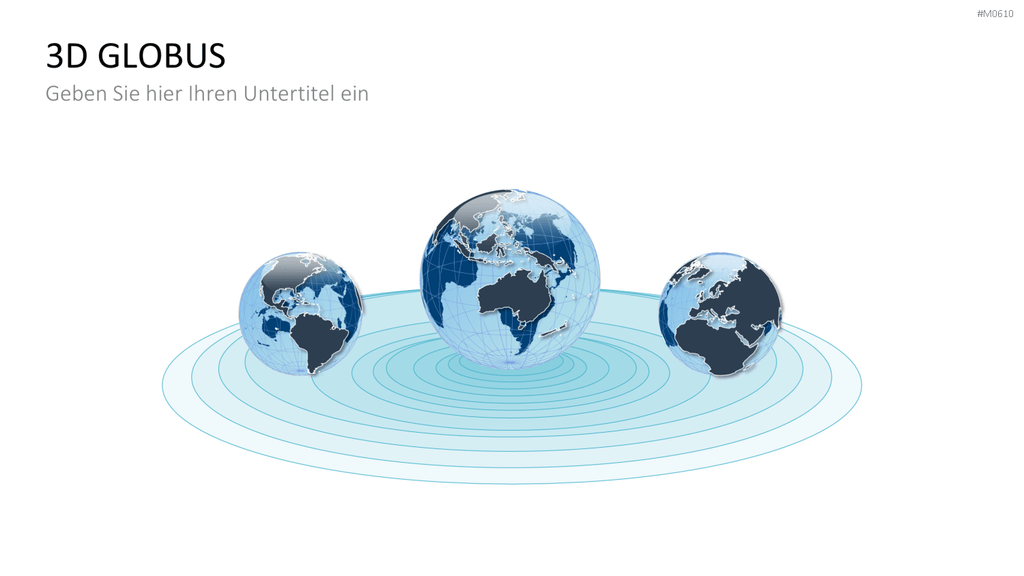 Globus-Set - Konturen PowerPoint-Vorlage